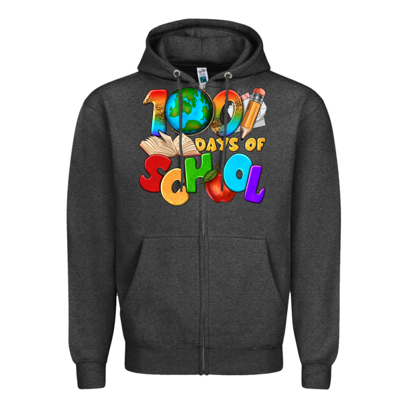 100 Days Of School Zipper Hoodie by texasbilliewilder | Teevron
