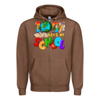 Chestnut 100 days of school Zipper Hoodie - texasbilliewilder