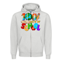 Dove Grey 100 days of school Zipper Hoodie - texasbilliewilder