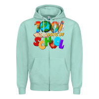 Seafoam 100 days of school Zipper Hoodie - texasbilliewilder