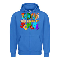 True Royal 100 days of school Zipper Hoodie - texasbilliewilder