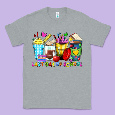 Classic Tee last day of school coffee cups