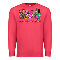 Cardinal peace love hair stylist Premium Sweatshirt - AdoDesignShop