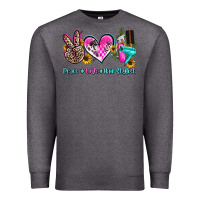 Charcoal Heather peace love hair stylist Premium Sweatshirt - AdoDesignShop