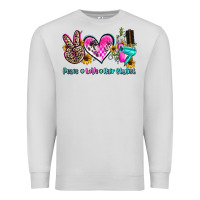 Dove Grey peace love hair stylist Premium Sweatshirt - AdoDesignShop