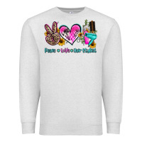 Oatmeal Heather peace love hair stylist Premium Sweatshirt - AdoDesignShop