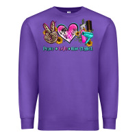 Purple peace love hair stylist Premium Sweatshirt - AdoDesignShop
