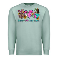 Seafoam peace love hair stylist Premium Sweatshirt - AdoDesignShop