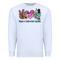 White peace love hair stylist Premium Sweatshirt - AdoDesignShop