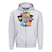 Heather Grey kinder graduate 2024 Zipper Hoodie - texasbilliewilder