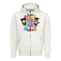 Oatmeal Heather kinder graduate 2024 Zipper Hoodie - texasbilliewilder