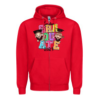 Red kinder graduate 2024 Zipper Hoodie - texasbilliewilder