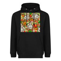 Black christmas leopard duck Heavyweight Hoodie - FaDigitalArtStudio