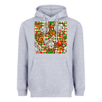 Heather Grey christmas leopard duck Heavyweight Hoodie - FaDigitalArtStudio