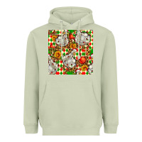 Matcha christmas leopard duck Heavyweight Hoodie - FaDigitalArtStudio