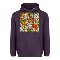 Plum christmas leopard duck Heavyweight Hoodie - FaDigitalArtStudio