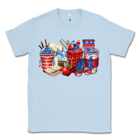 Dusty Blue 4th of july teacher coffee cups Classic Tee - Zillion Design Studio