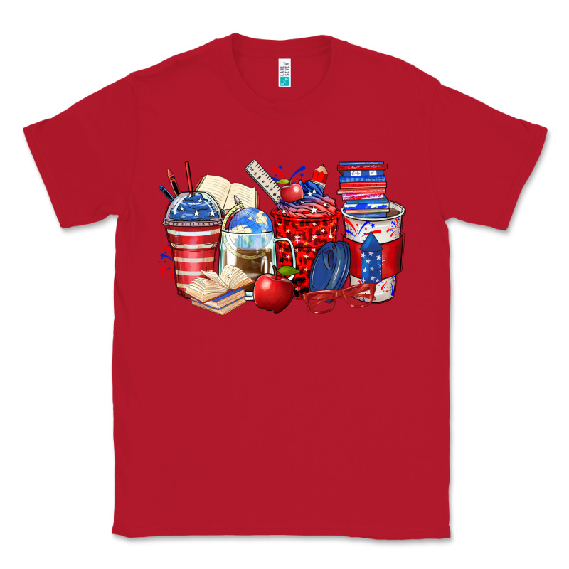 4th Of July Teacher Coffee Cups Classic Tee by Zillion Design Studio | Teevron