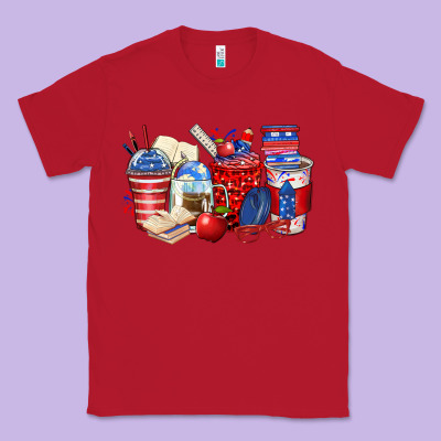 Classic Tee 4th of july teacher coffee cups