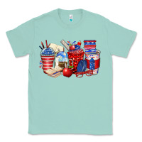 Seafoam 4th of july teacher coffee cups Classic Tee - Zillion Design Studio