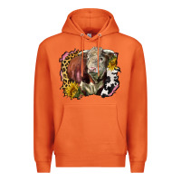 Carrot hereford bull western background Premium Hoodie - LillyAllenDesigns