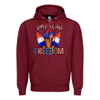 Burgundy taster like freedom Zipper Hoodie - Zillion Design Studio