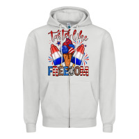 Dove Grey taster like freedom Zipper Hoodie - Zillion Design Studio
