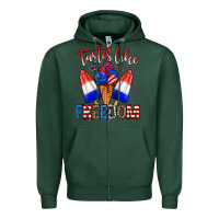 Sports Green taster like freedom Zipper Hoodie - Zillion Design Studio