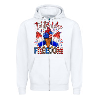 White taster like freedom Zipper Hoodie - Zillion Design Studio