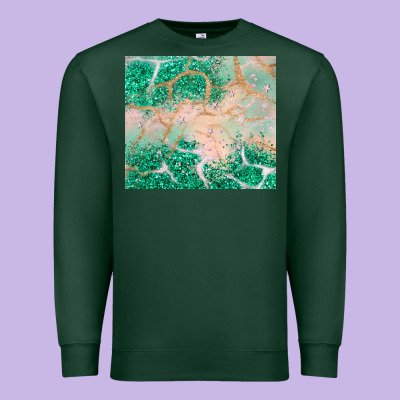 Green Glitter Premium Sweatshirt Designed By Jahusdesignshop