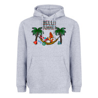 Heather Grey hello summer Heavyweight Hoodie - CowhideDigitalArt