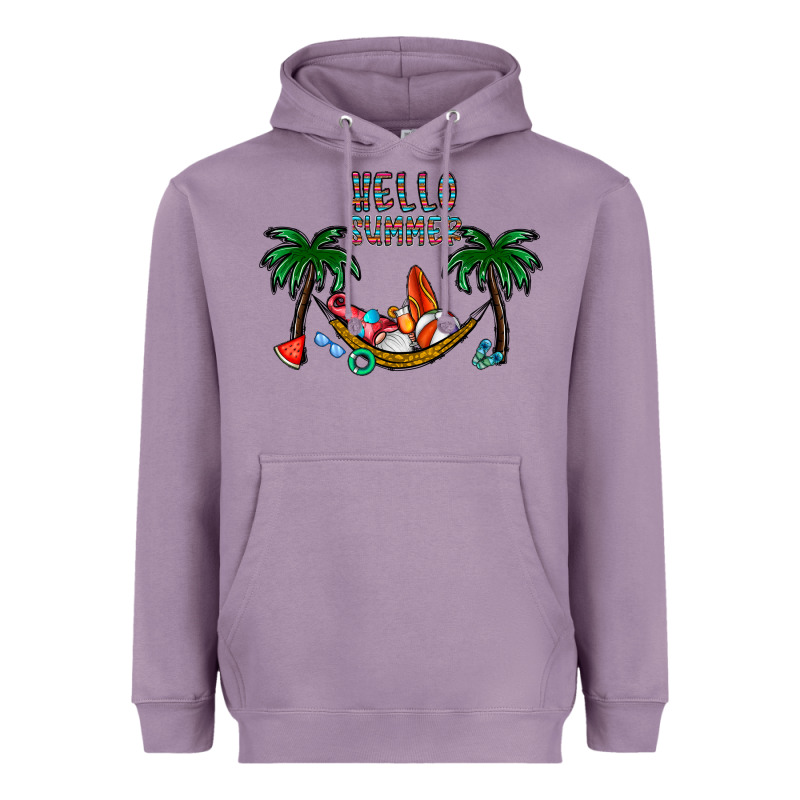 Hello Summer Heavyweight Hoodie by CowhideDigitalArt | Teevron