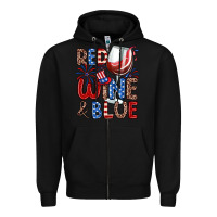 Black red wine and blue Zipper Hoodie - Zillion Design Studio