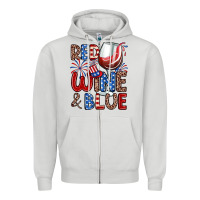 Red Wine And Blue Zipper Hoodie | Teevron