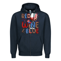 Navy red wine and blue Zipper Hoodie - Zillion Design Studio