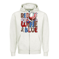 Oatmeal Heather red wine and blue Zipper Hoodie - Zillion Design Studio