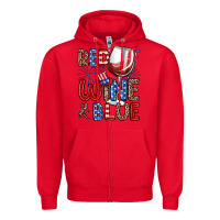 Red red wine and blue Zipper Hoodie - Zillion Design Studio
