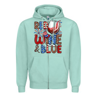 Seafoam red wine and blue Zipper Hoodie - Zillion Design Studio
