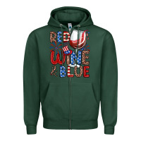 Sports Green red wine and blue Zipper Hoodie - Zillion Design Studio