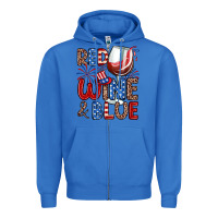 True Royal red wine and blue Zipper Hoodie - Zillion Design Studio