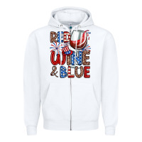 White red wine and blue Zipper Hoodie - Zillion Design Studio