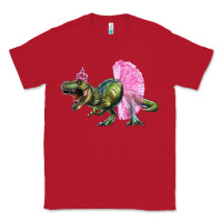 Red Balerina T-Rex Dinosaur With Tutu Classic Tee - RanaPortraitStore