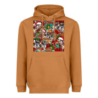 Meerkat christmas pig  aztec Heavyweight Hoodie - FaDigitalArtStudio