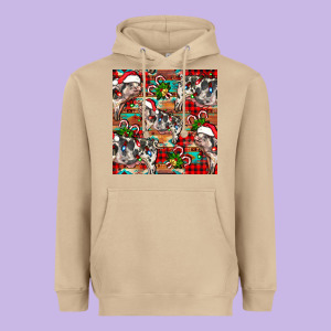 Christmas Pig  Aztec Heavyweight Hoodie Designed By Fadigitalartstudio