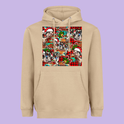 Christmas Pig  Aztec Heavyweight Hoodie Designed By Fadigitalartstudio