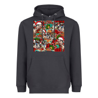 Smoke christmas pig  aztec Heavyweight Hoodie - FaDigitalArtStudio