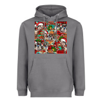 Storm christmas pig  aztec Heavyweight Hoodie - FaDigitalArtStudio