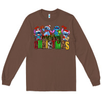 Chestnut merry christmas stitch Long Sleeve Tee - AdoDesignShop