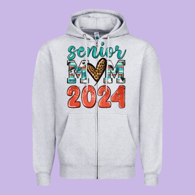 Senior Mom 2024 Tbw Zipper Hoodie Designed By Texasbilliewilder