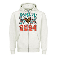 Oatmeal Heather senior mom 2024 tbw Zipper Hoodie - texasbilliewilder